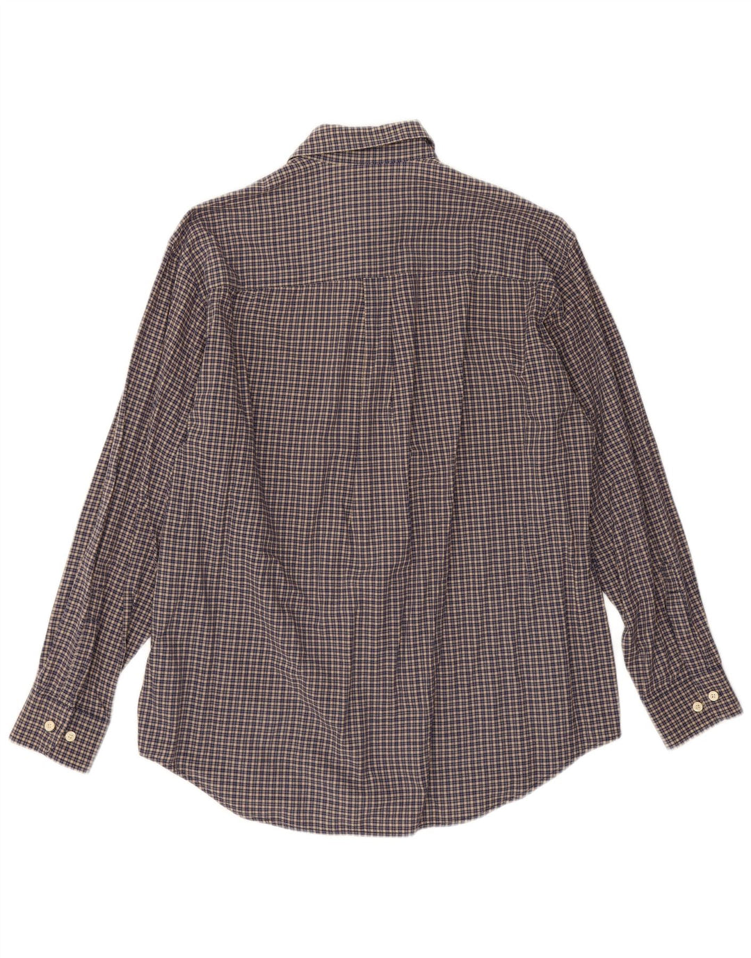 Camicia da uomo in flanella Carrera taglia 41/42 grande quadretto blu navy
