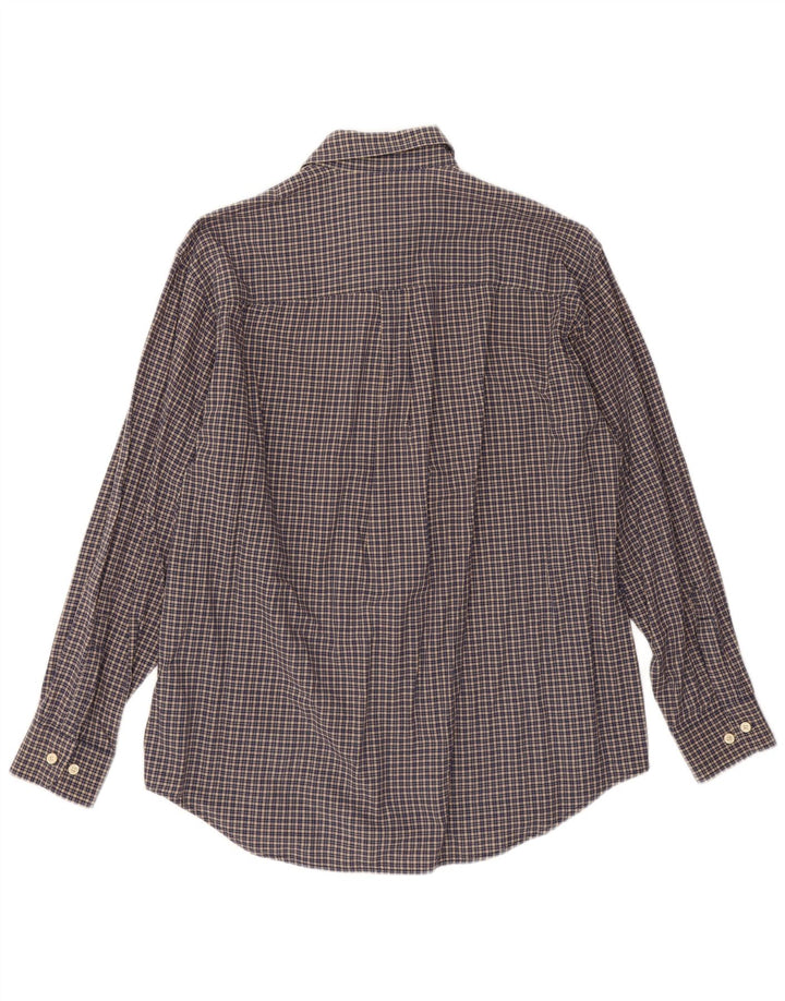 Camicia da uomo in flanella Carrera taglia 41/42 grande quadretto blu navy