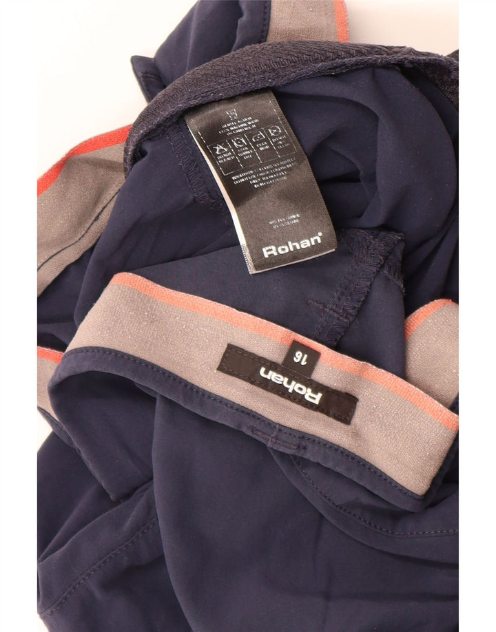 Pantaloni capri cargo da donna Rohan US 16 2XL W40 L22 Blu navy poliammide