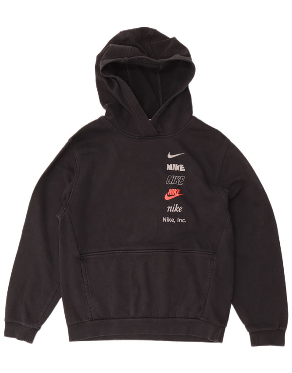 Felpa con cappuccio grafica Nike da bambino 13-14 anni XL in cotone nero