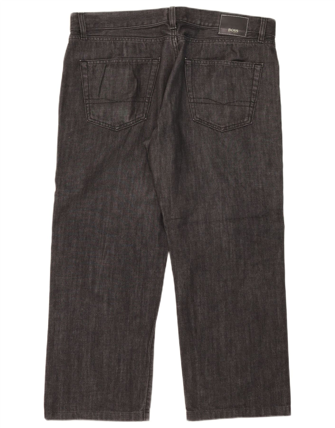 Jeans dritti da uomo Hugo Boss W38 L26 cotone nero