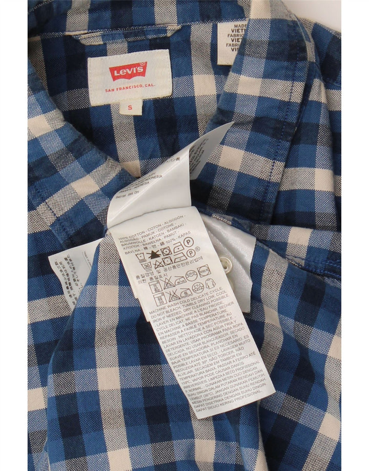Camicia Levi's da uomo in cotone a quadri piccoli blu