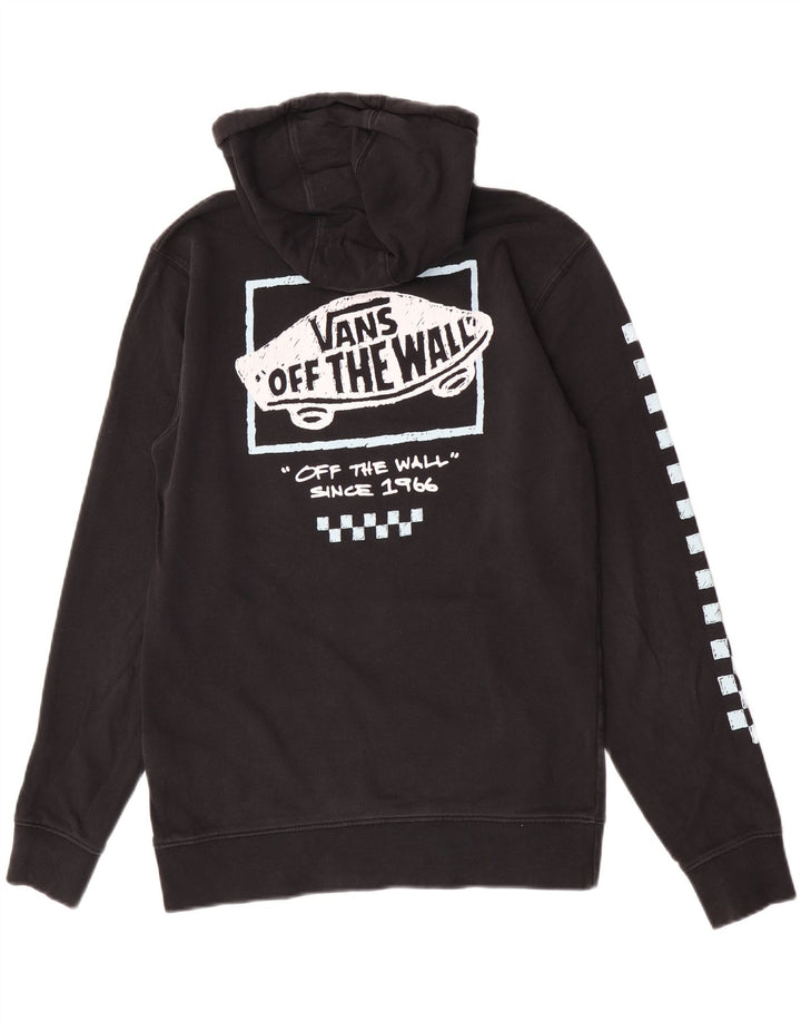 Felpa con cappuccio grafica da uomo Vans Small in cotone nero