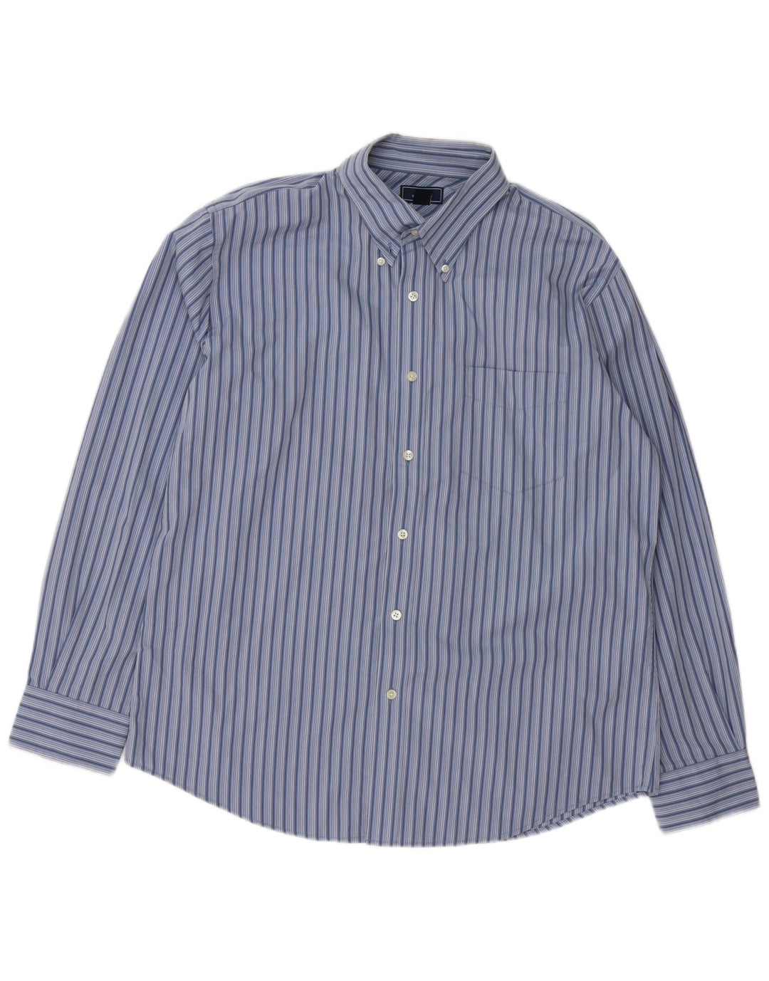 Camicia da uomo DOCKERS taglia 16 16 1/2 grande cotone a righe blu