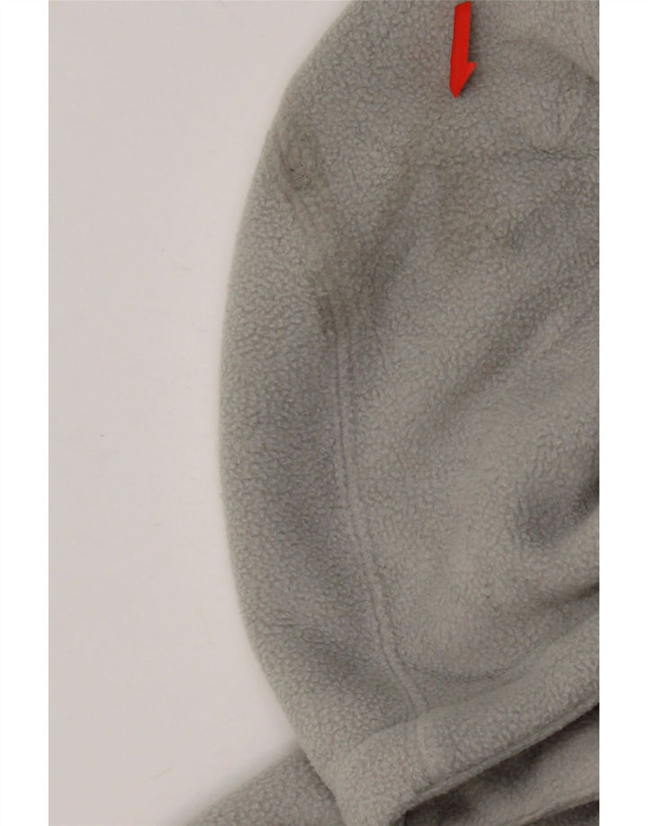 Giacca in pile con cappuccio Reebok da uomo UK 42 XL poliestere grigio