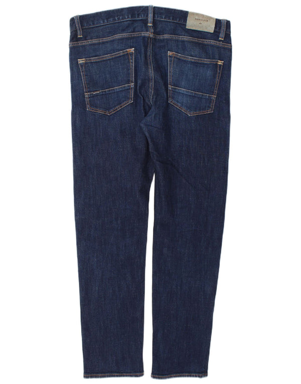 Jeans Dritti Uomo Quiksilver W33 L30 Blu Navy Cotone