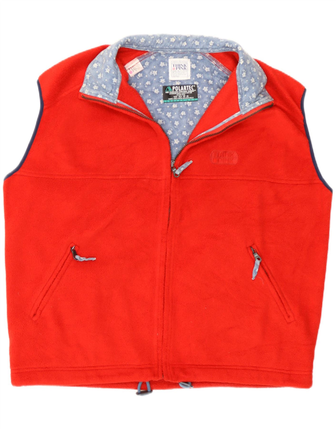 Gilet oversize in pile da donna Think Pink UK 16 Large Rosso Poliestere