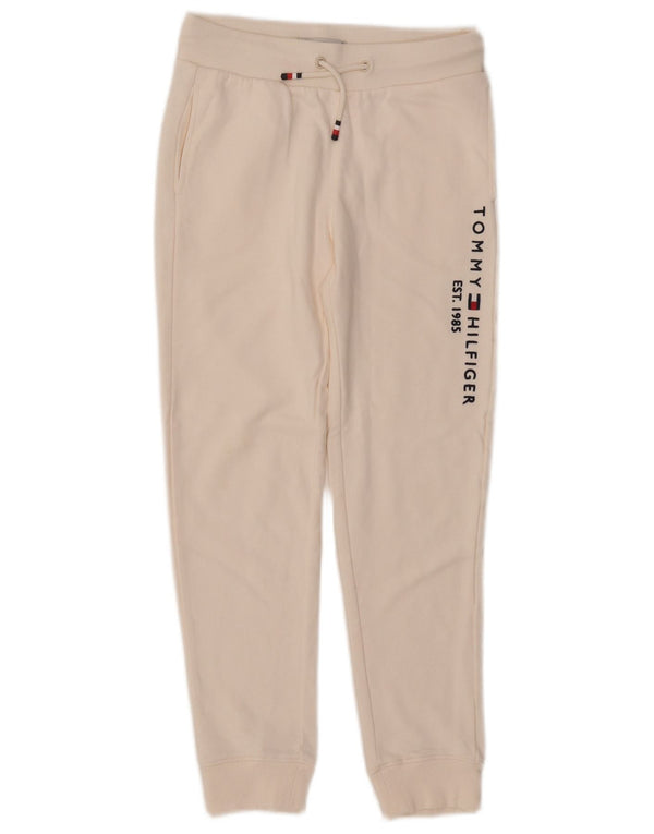 TOMMY HILFIGER Pantaloni tuta da bambina Joggers 9-10 anni Bianco sporco
