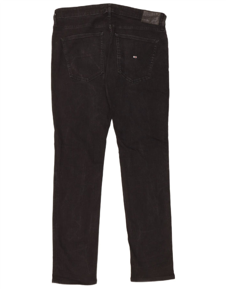 Jeans slim da uomo Tommy Hilfiger W38 L34 cotone nero