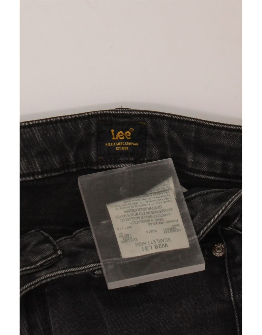 Jeans skinny alti Scarlett da donna LEE W28 L27 cotone nero