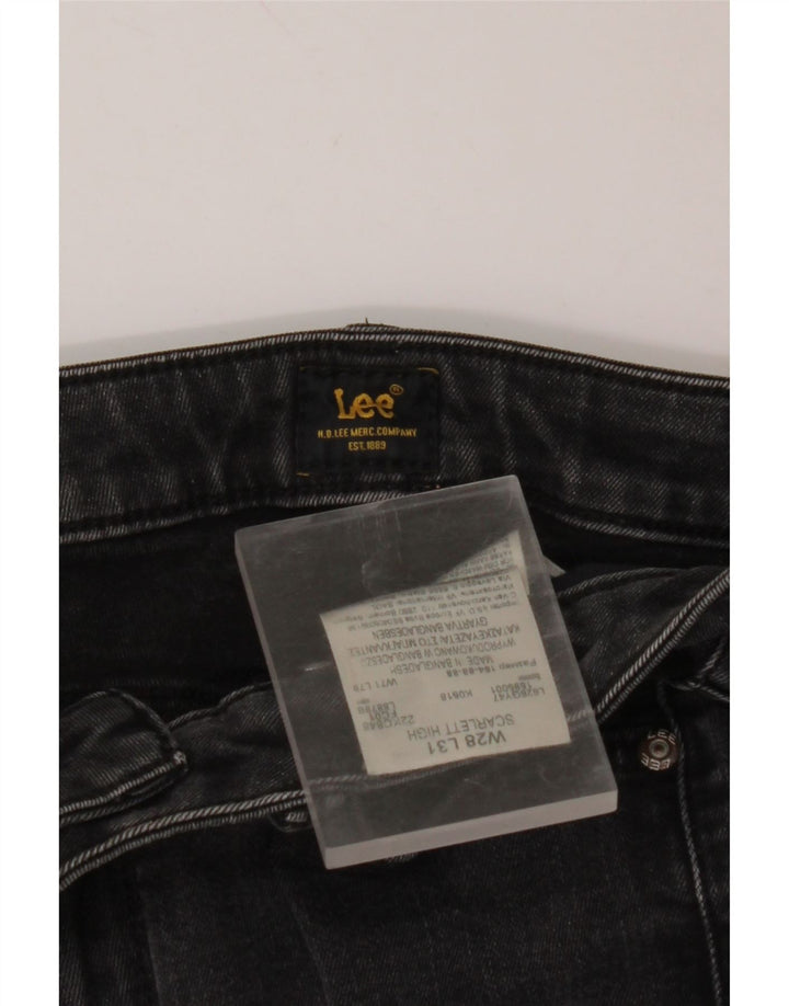Jeans skinny alti Scarlett da donna LEE W28 L27 cotone nero