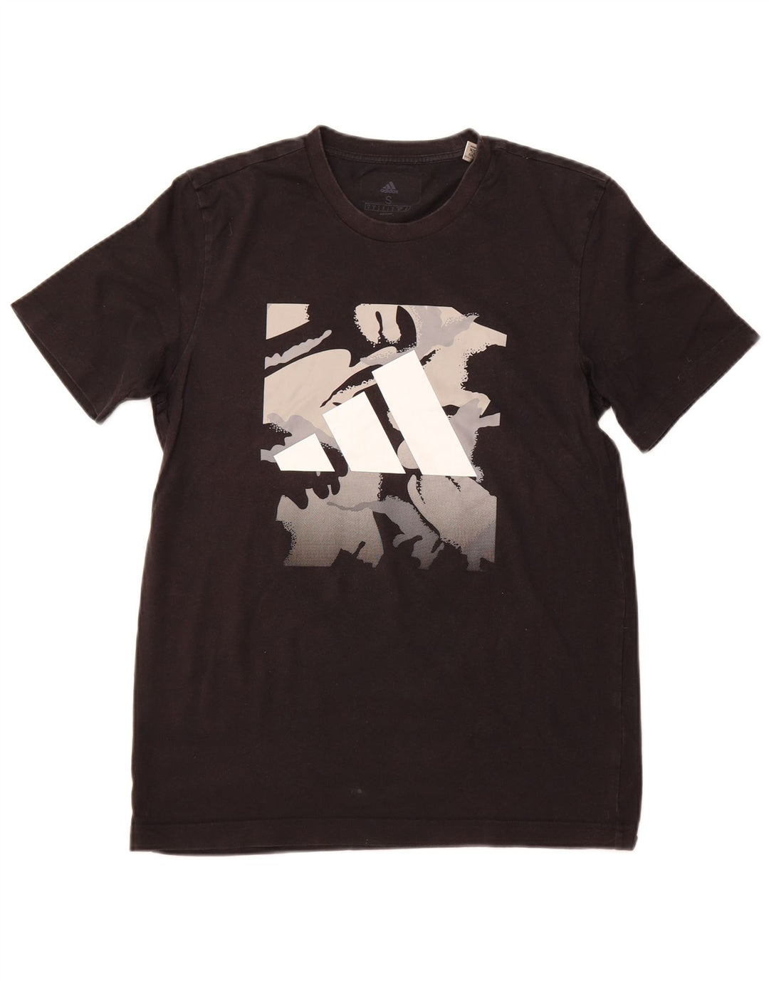 T-shirt grafica da uomo ADIDAS Top piccola in cotone nero