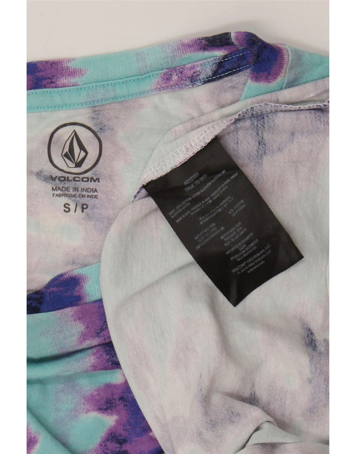 T-shirt da uomo VOLCOM Top piccola in cotone tie-dye multicolore