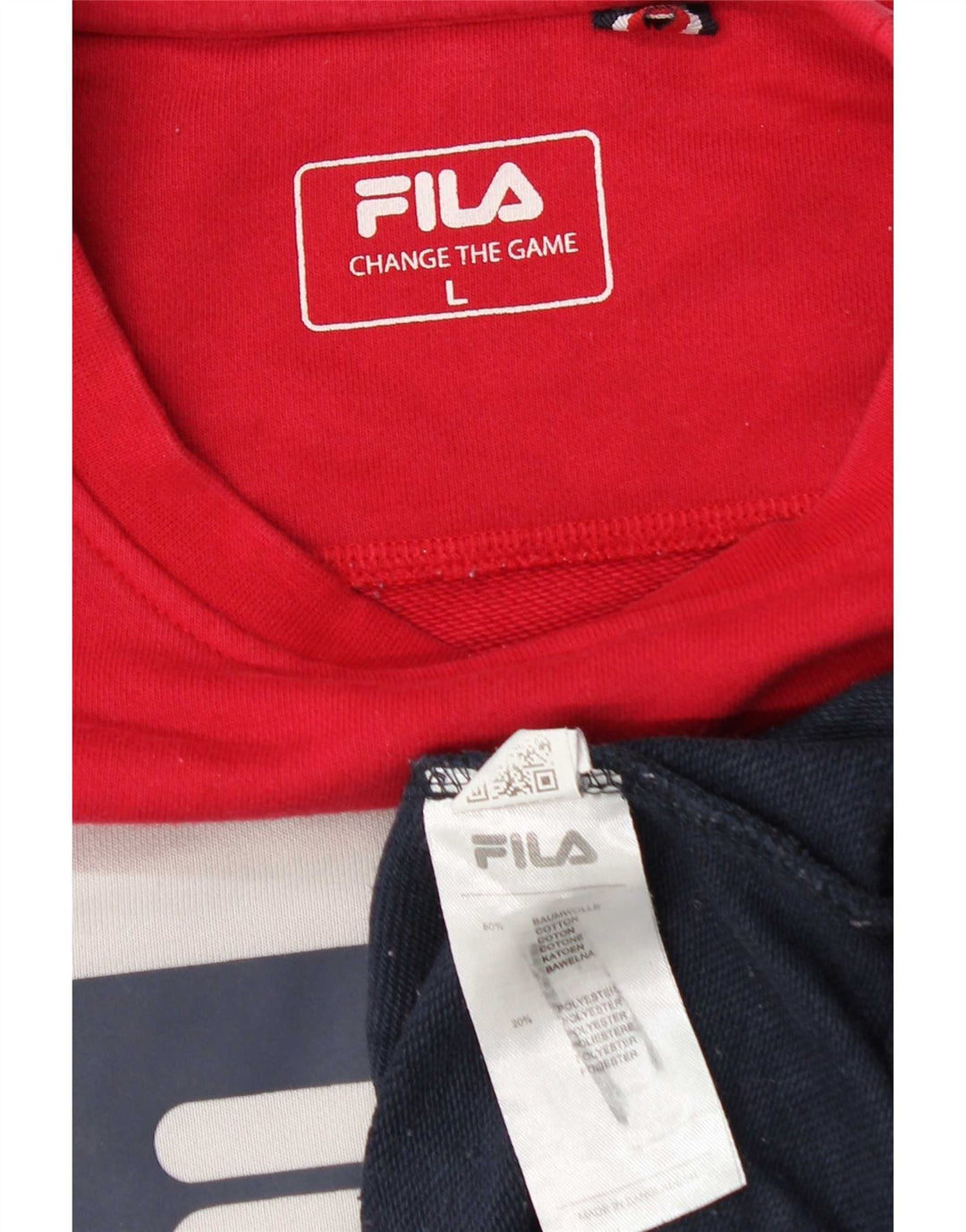 Fila Felpa grafica da uomo Maglione grande in cotone color block multicolore