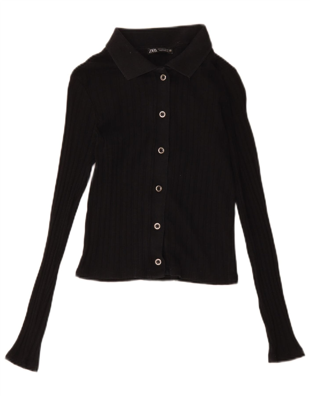 Camicetta corta da donna Zara UK 8 piccola in cotone nero