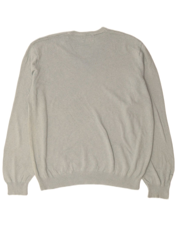 Maglione maglione con scollo a V da uomo Marks & Spencer 2XL cotone grigio