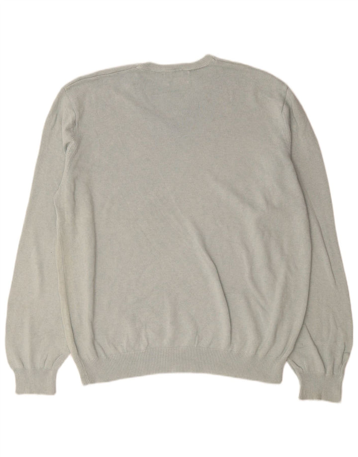 Maglione maglione con scollo a V da uomo Marks & Spencer 2XL cotone grigio