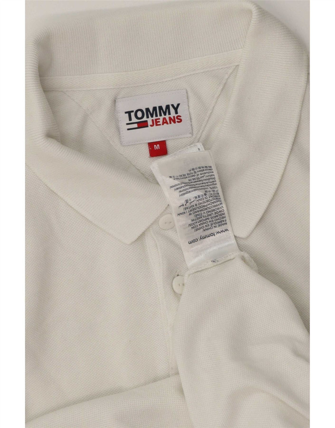 Polo da uomo Tommy Hilfiger in cotone bianco medio