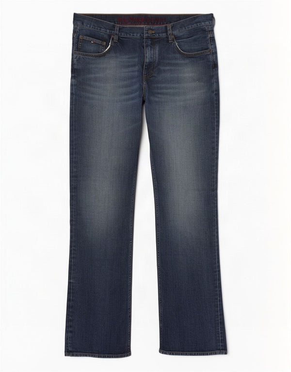 Jeans bootcut da uomo Tommy Hilfiger W38 L34 cotone blu navy