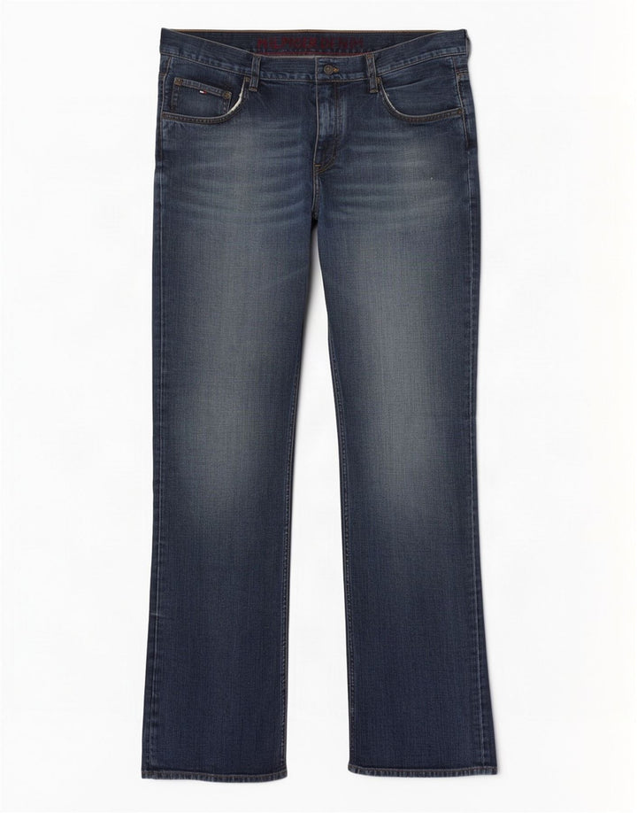 Jeans bootcut da uomo Tommy Hilfiger W38 L34 cotone blu navy