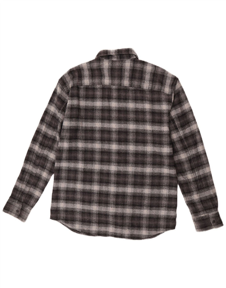 Camicia da uomo in flanella a quadri Jack & Jones piccola in cotone grigio