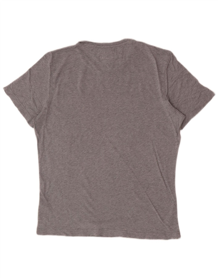 T-shirt da uomo Tommy Hilfiger Top grande in cotone grigio