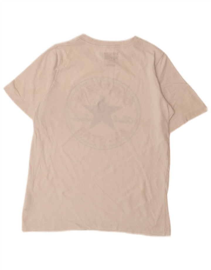 T-shirt grafica per ragazzi CONVERSE Top 10-11 anni cotone bianco medio