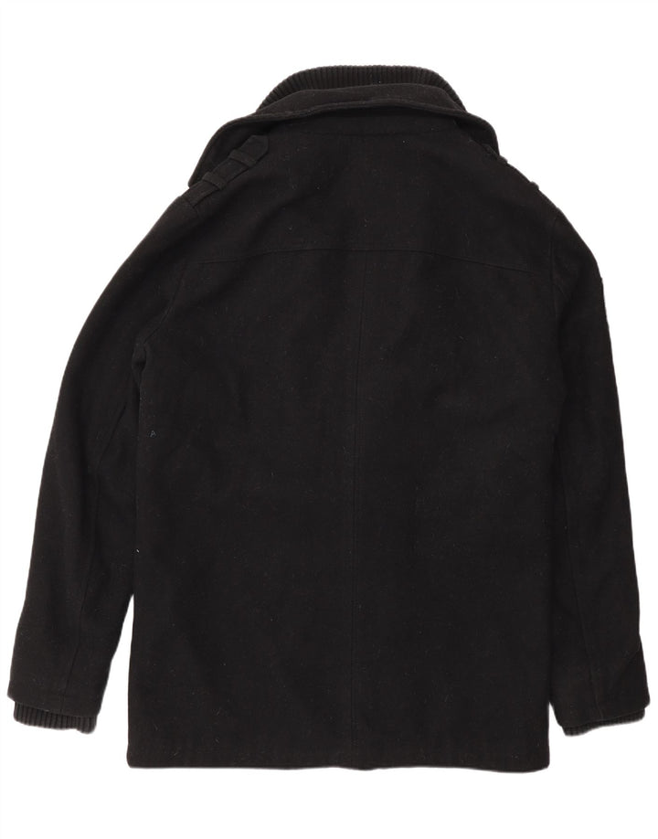 Cappotto da marinaio da uomo Jack & Jones UK 40 grande lana nera
