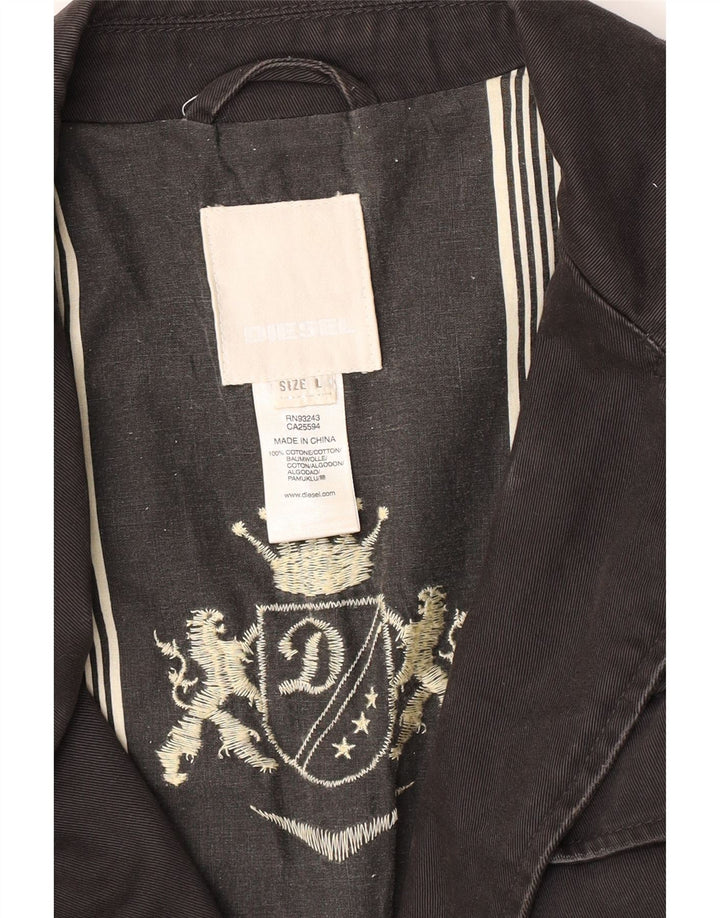 Giacca militare militare da uomo Diesel UK 40 grande nera