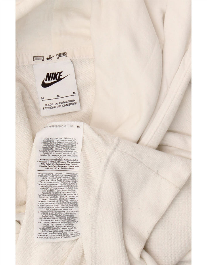 Maglia con cappuccio oversize NIKE Air da donna UK 14 Medium Off White Colourblock