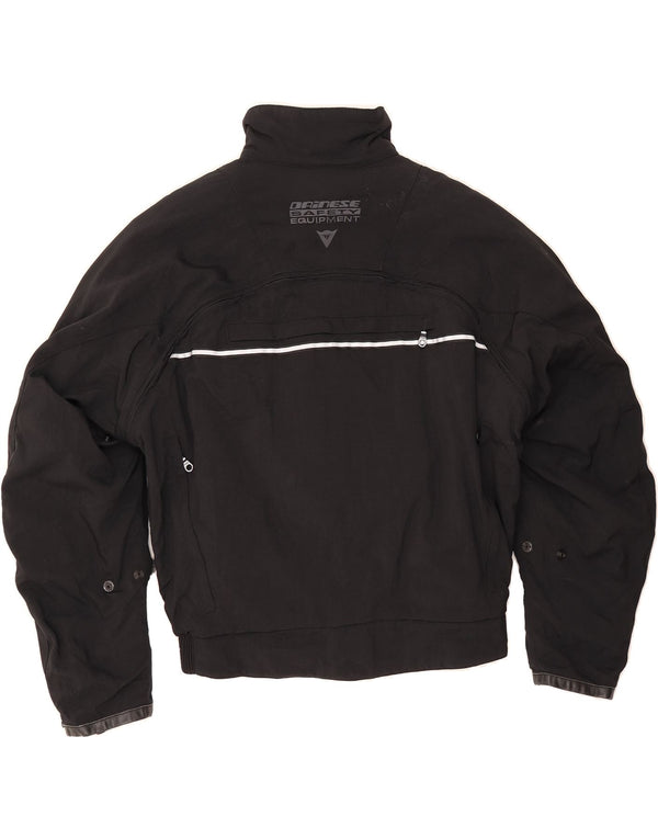 DAINESE Mens Graphic Racer Jacket IT 46 Small Black Nylon