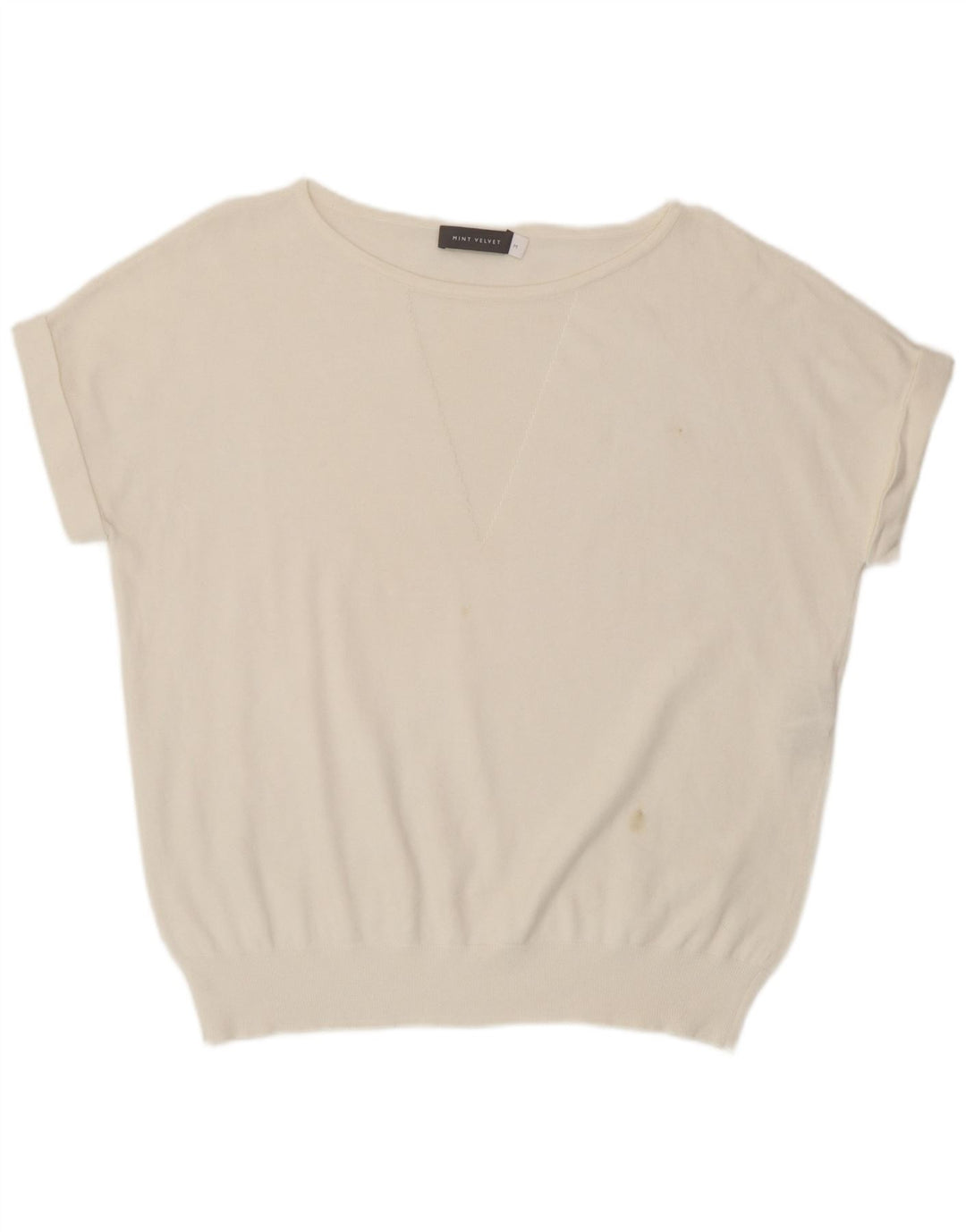 Top in camicetta ampia da donna MINT VELVET UK 12 Poliammide bianco medio
