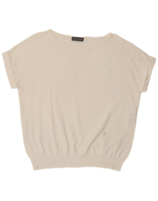 Top in camicetta ampia da donna MINT VELVET UK 12 Poliammide bianco medio