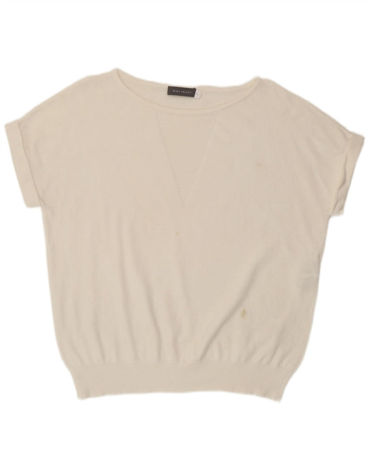 Top in camicetta ampia da donna MINT VELVET UK 12 Poliammide bianco medio