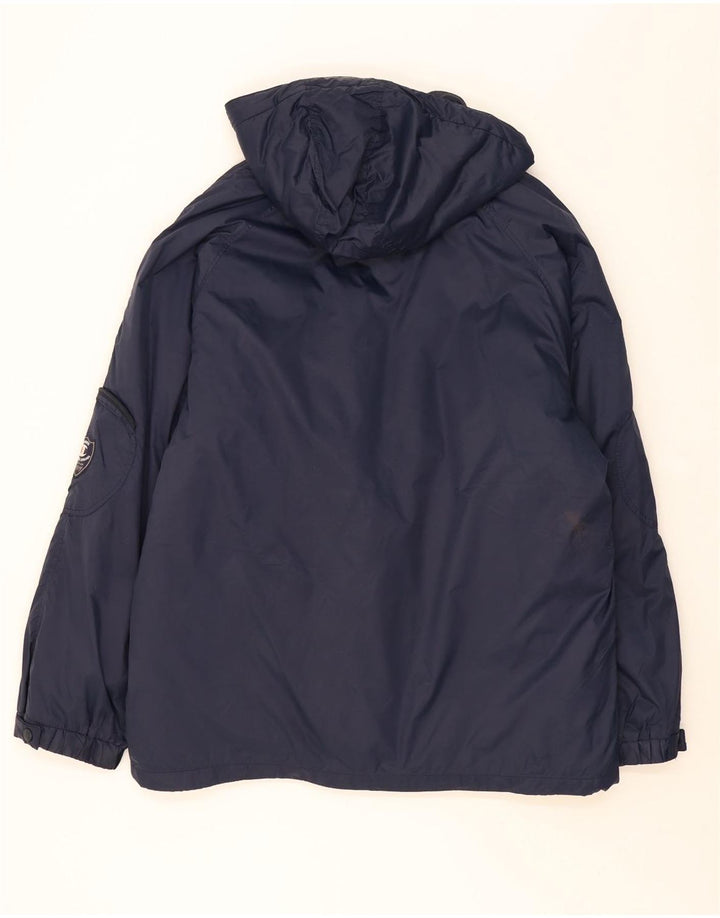 CHAMPION Mens Hooded Padded Jacket UK 42 XL Navy Blue Polyamide