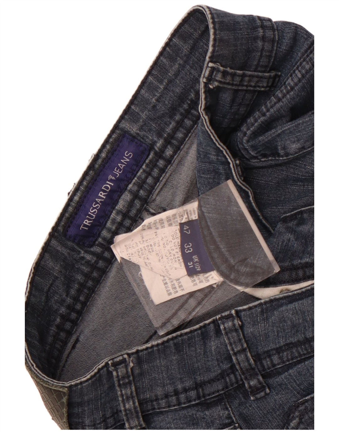 Jeans Dritti Donna Trussardi W31 L30 Cotone Blu
