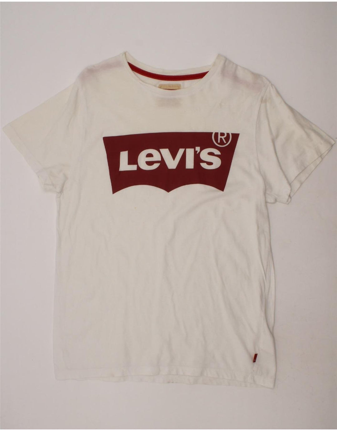 LEVI'S Boys Graphic T-Shirt Top 15-16 Years White Cotton Vintage Levi's and Second-Hand Levi's from Messina Hembry 
