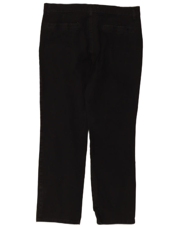 Pantaloni casual dritti da donna Marks & Spencer UK 16 Large W34 L27 Neri
