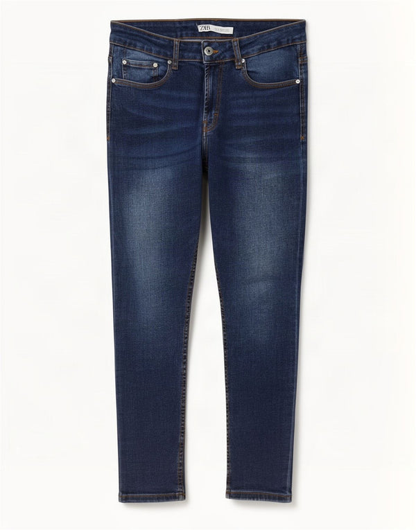 Jeans slim da uomo Zara EU 42 Large W32 L29 Cotone blu