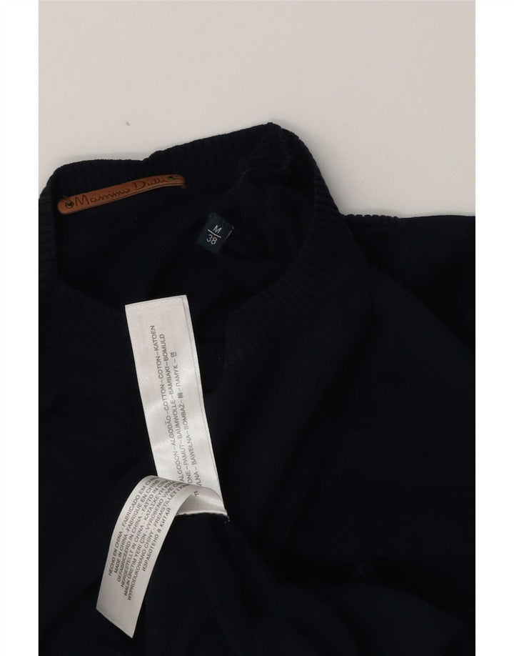 Maglione maglione girocollo da uomo Massimo Dutti in cotone blu navy medio