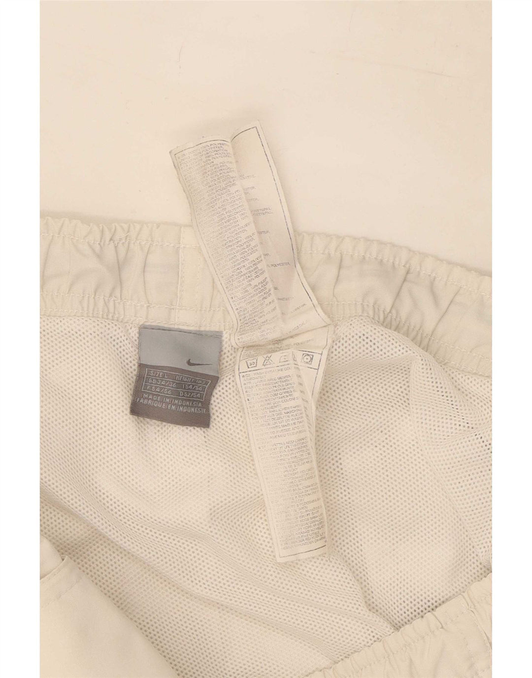 Pantaloncini sportivi da uomo Nike Large in poliestere color block bianco
