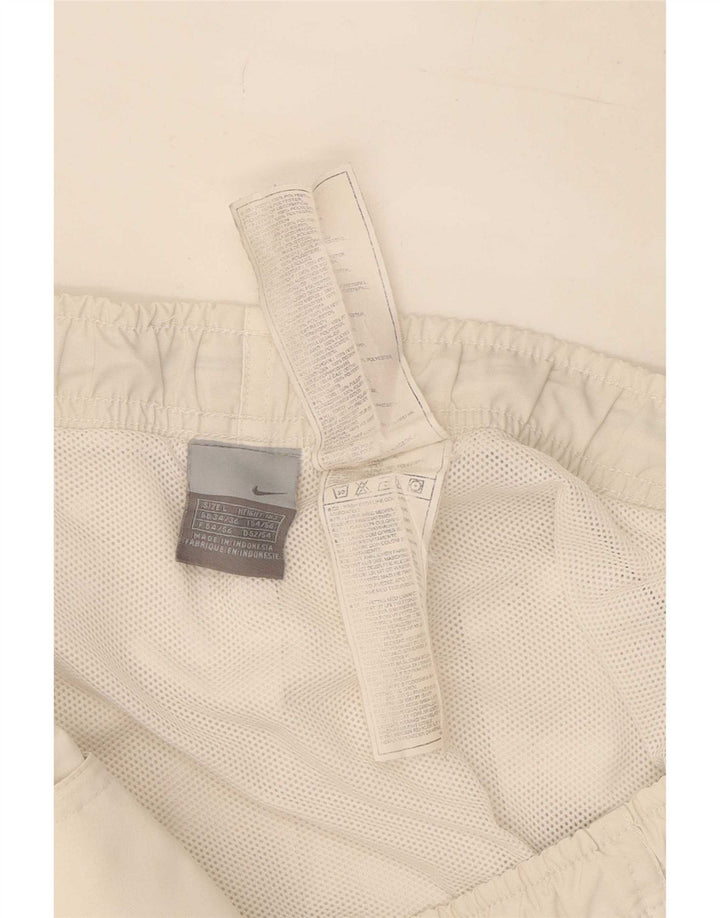 Pantaloncini sportivi da uomo Nike Large in poliestere color block bianco