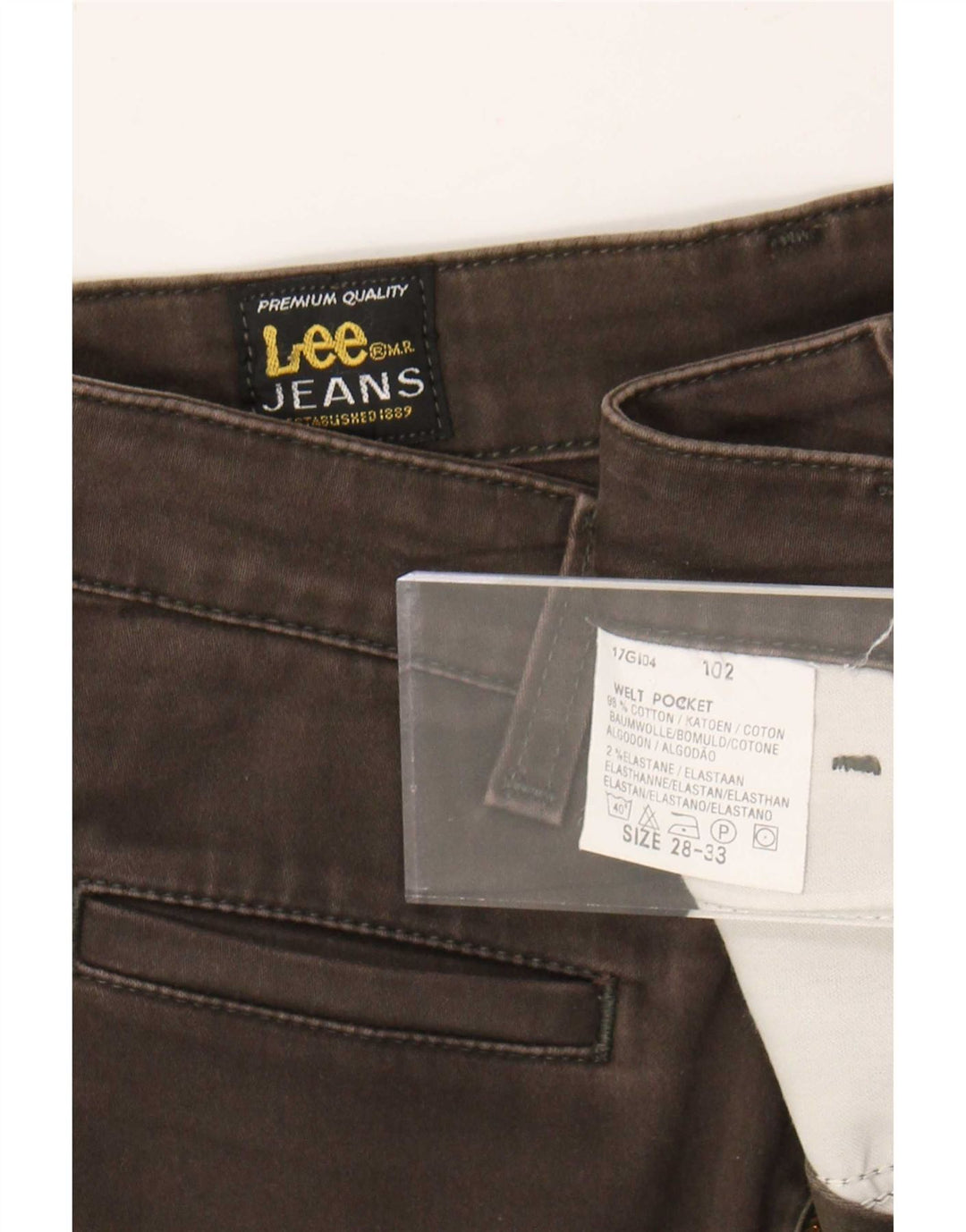 Jeans Bootcut da donna Lee W28 L28 in cotone marrone