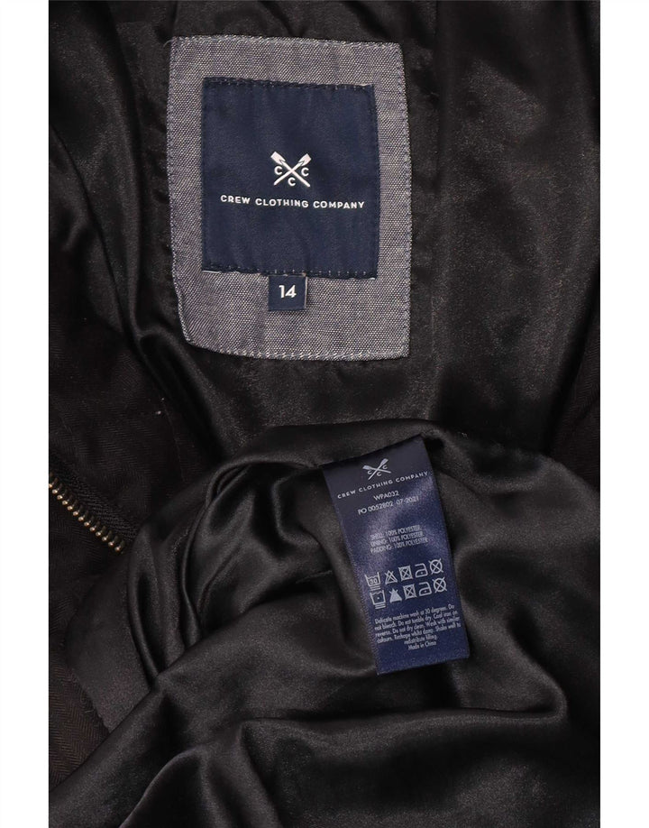 Crew Clothing Cappotto imbottito da donna con vestibilità regolare con cappuccio UK 14 Medio Nero