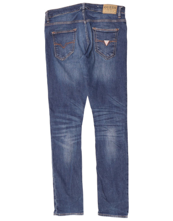 Jeans skinny da uomo Guess Miami W34 L34 cotone blu