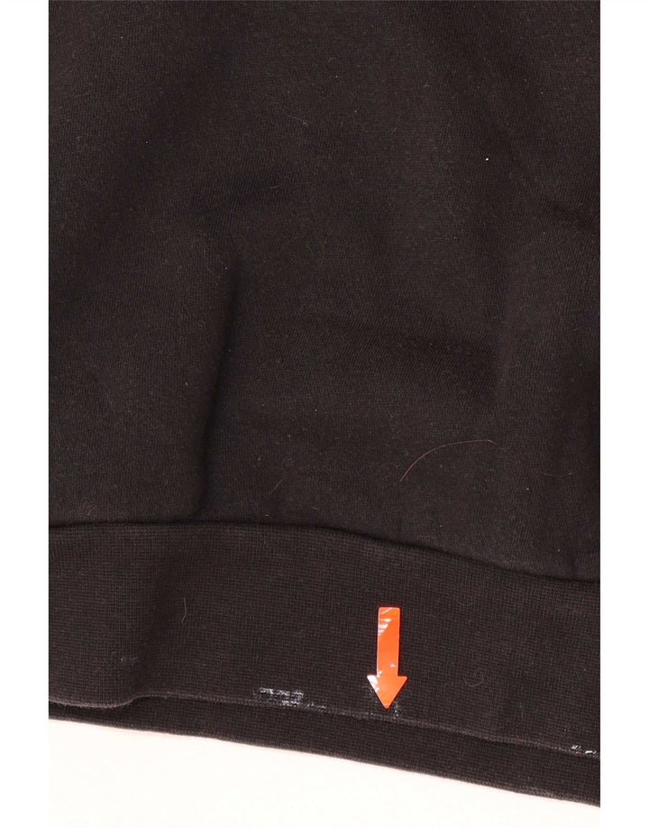 Felpa grafica da uomo Adidas Felpa media in cotone nero
