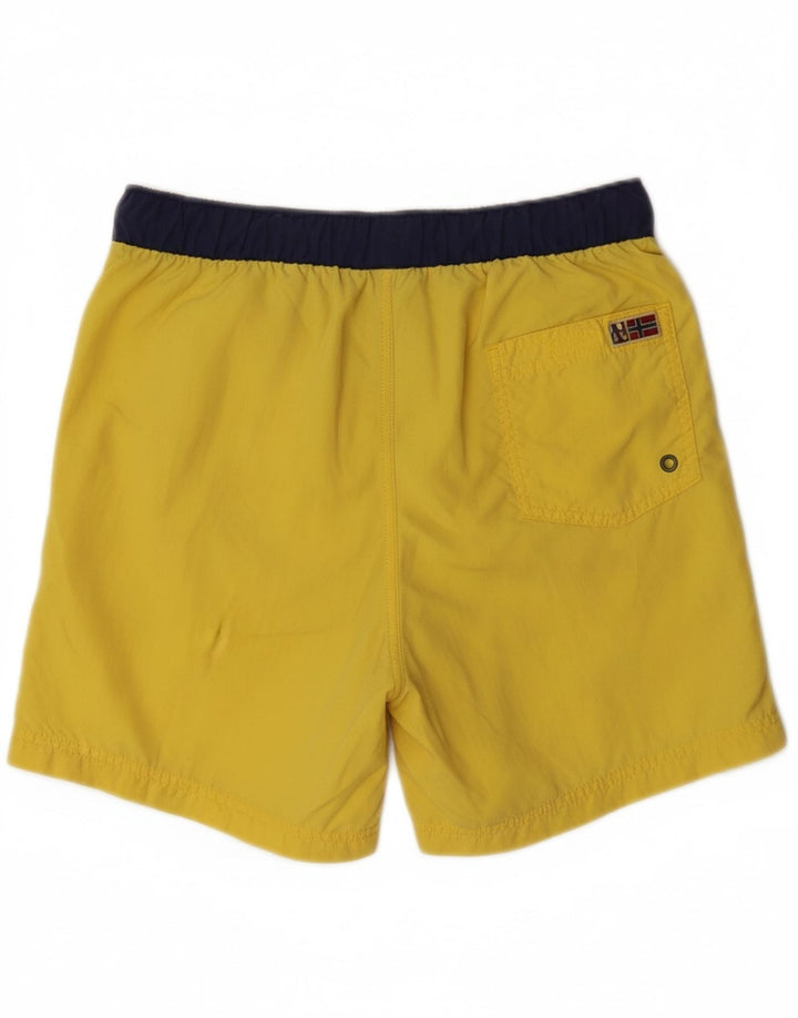 NAPAPIJRI Mens Graphic Swimming Shorts Medium  Yellow Polyester