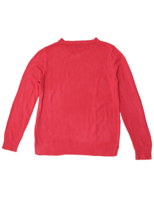 Maglione maglione con scollo a barca da donna Marks & Spencer UK 12 Acrilico rosa medio