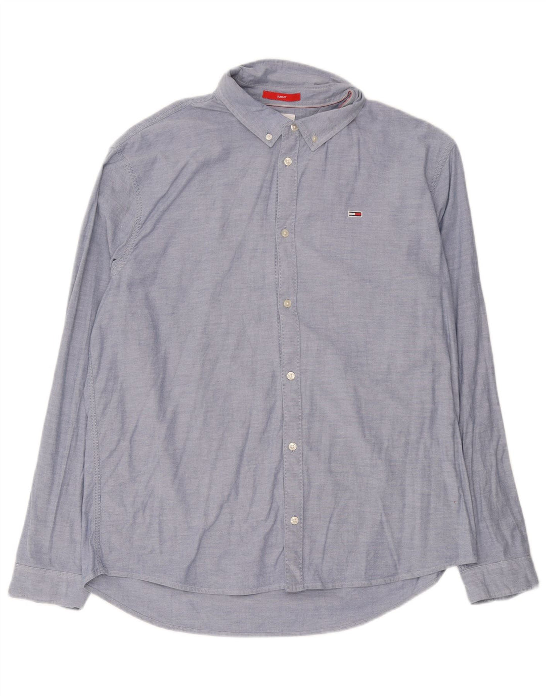 Camicia slim fit da uomo Tommy Hilfiger 2XL cotone blu