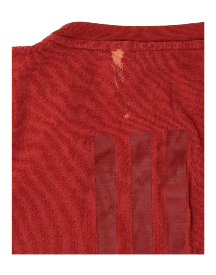 ADIDAS Mens T-Shirt Top Small Red Vintage Adidas and Second-Hand Adidas from Messina Hembry 